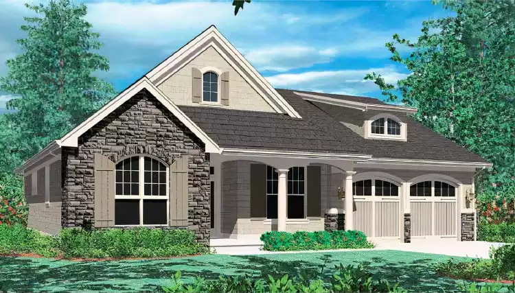 image of empty nester house plan 2432